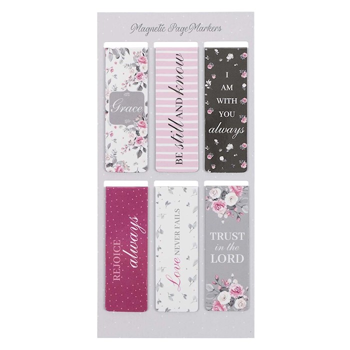 Magnetic Pagemarker Set Pink Roses (Set Of 6) | SHOPtheWORD