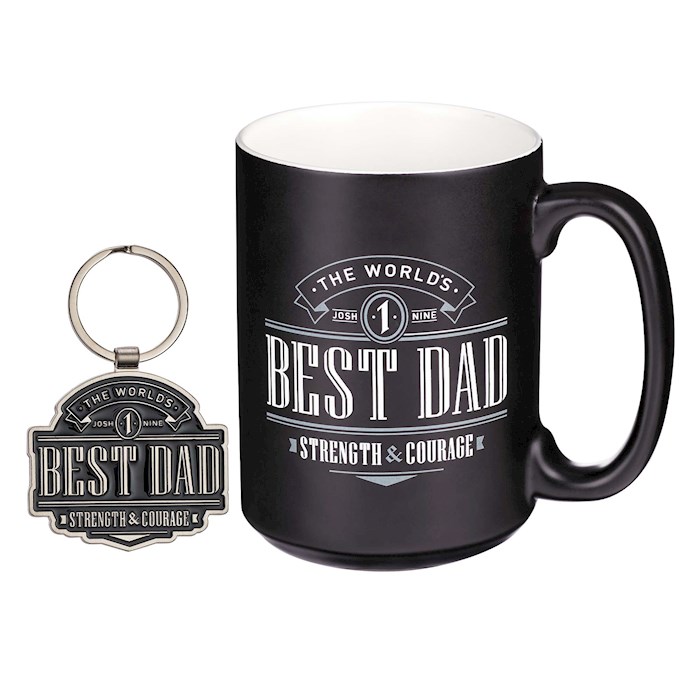 Boxed Gift Set-Best Dad Mug And Key Ring Joshua 1:9 (GS359) | SHOPtheWORD