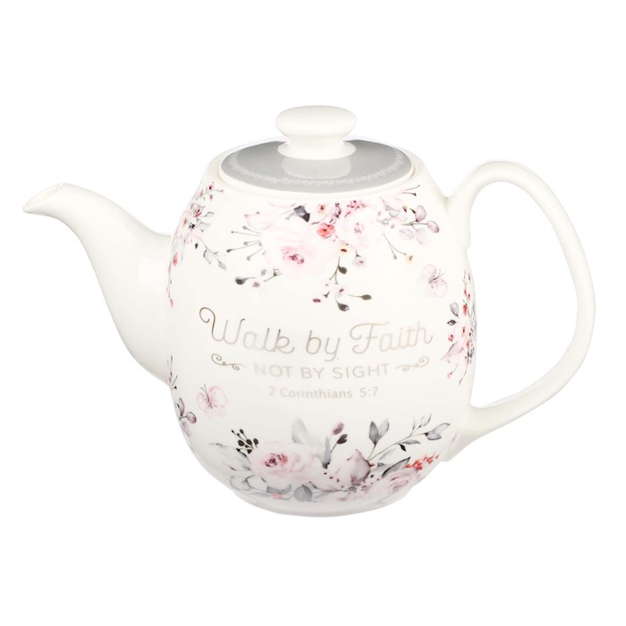 Teapot Ceramic Walk by Faith 2 Corinth 5:7 | SHOPtheWORD