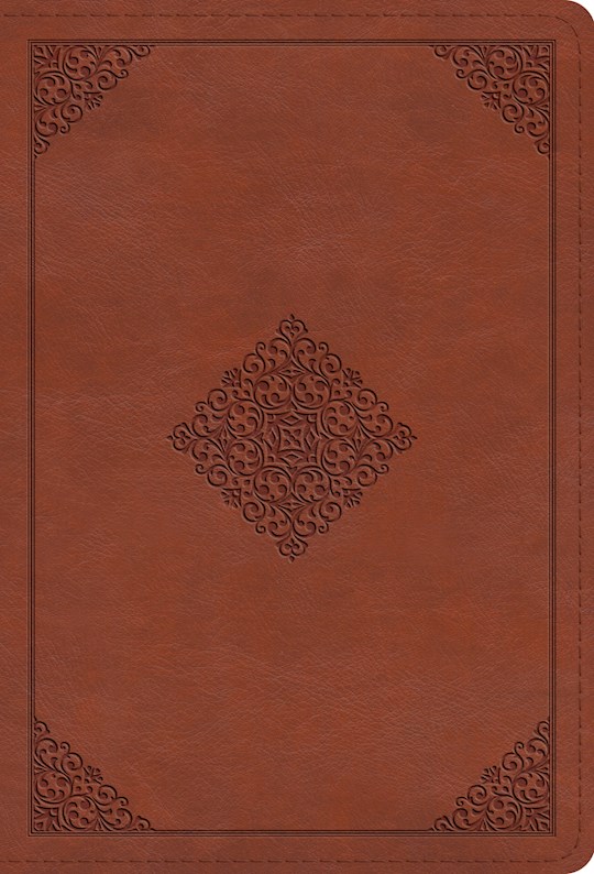 ESV Large Print Compact Bible-Terracotta, Ornament Design TruTone | SHOPtheWORD