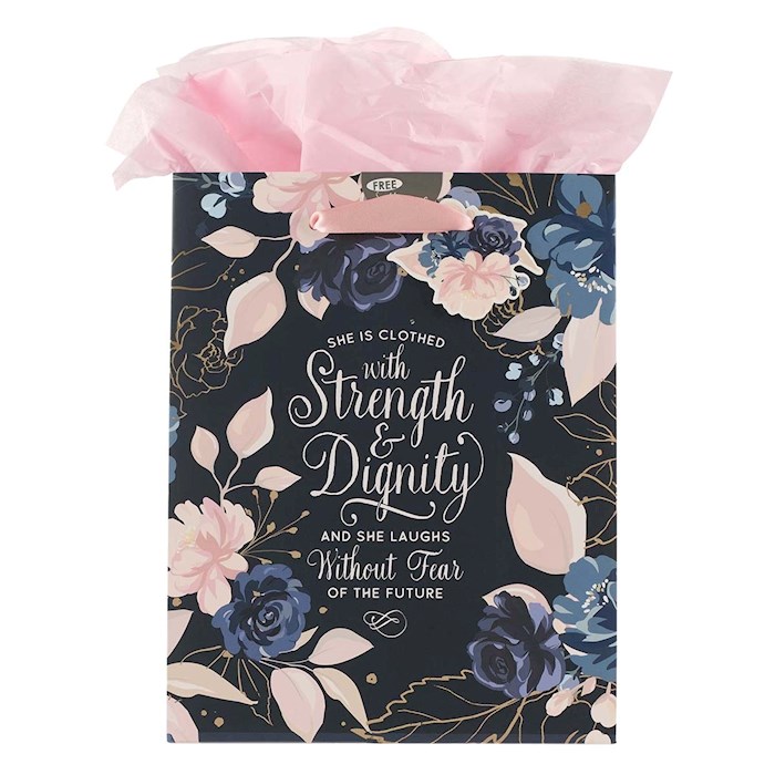 Gift Bag Medium She is Clothed with Strength Prov. 31:25 | SHOPtheWORD