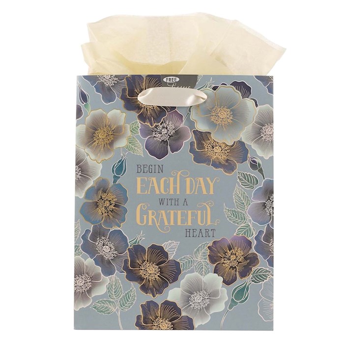 Gift Bag Medium Begin Each Day With A Grateful Heart | SHOPtheWORD