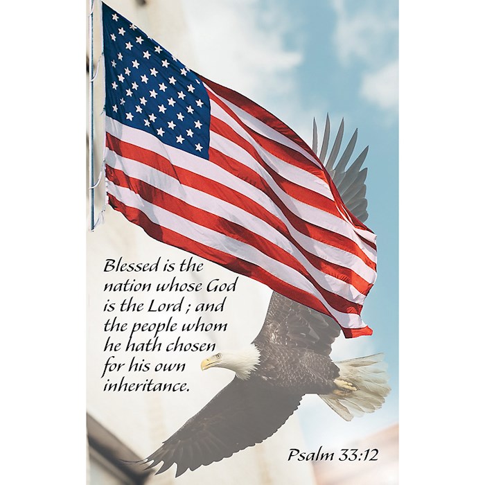 Bulletin-Blessed is The Nation Whose God Is The Lord (Psalm 33:12) (Pack Of 100) | SHOPtheWORD
