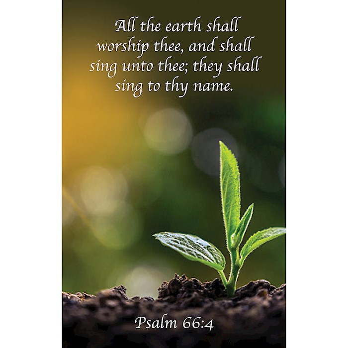 Bulletin-All The Earth Shall Worship Thee (Psalm 66:4) (Pack Of 100) | SHOPtheWORD