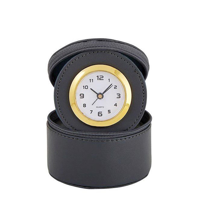 Tabletop Clock w/Alarm-Trust In The Lord-Charcoal (3.25