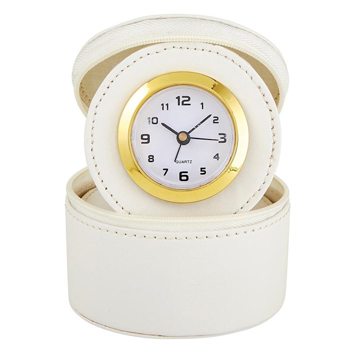 Tabletop Clock w/Alarm-Count Your Blessings-White (3.25