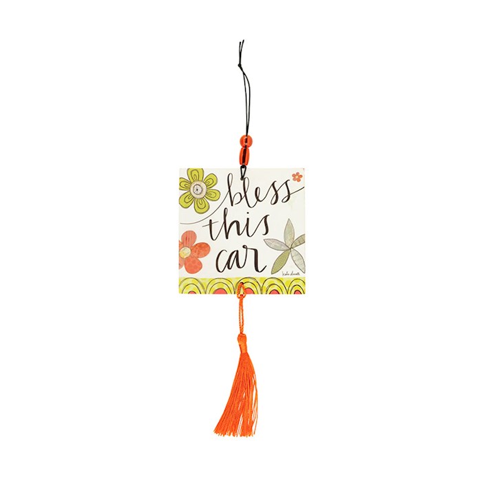 Car Air Freshener-Bless This Car w/Beads & Tassel/Ice Fresh | SHOPtheWORD