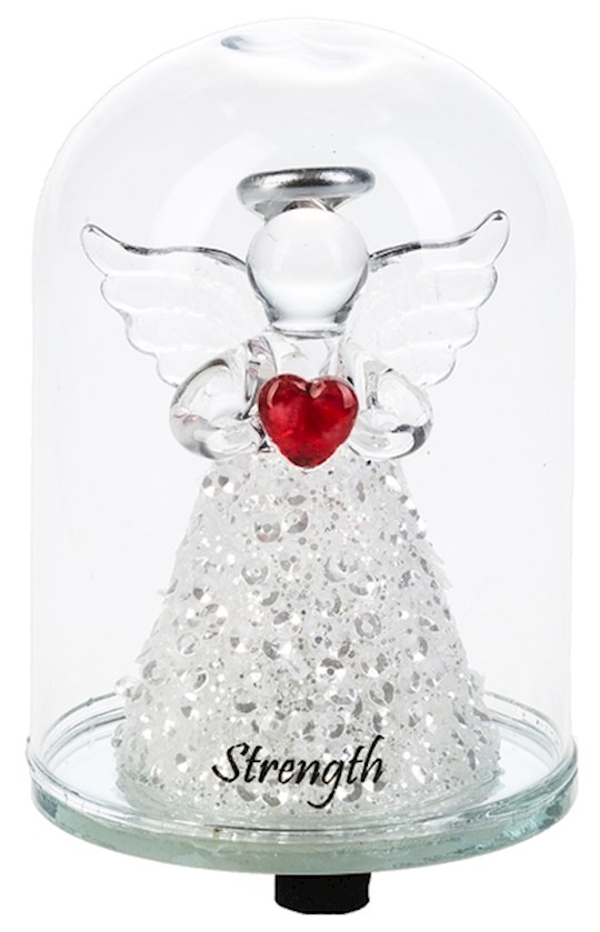 Glass Angel Light Decor-Strength (3 3/8