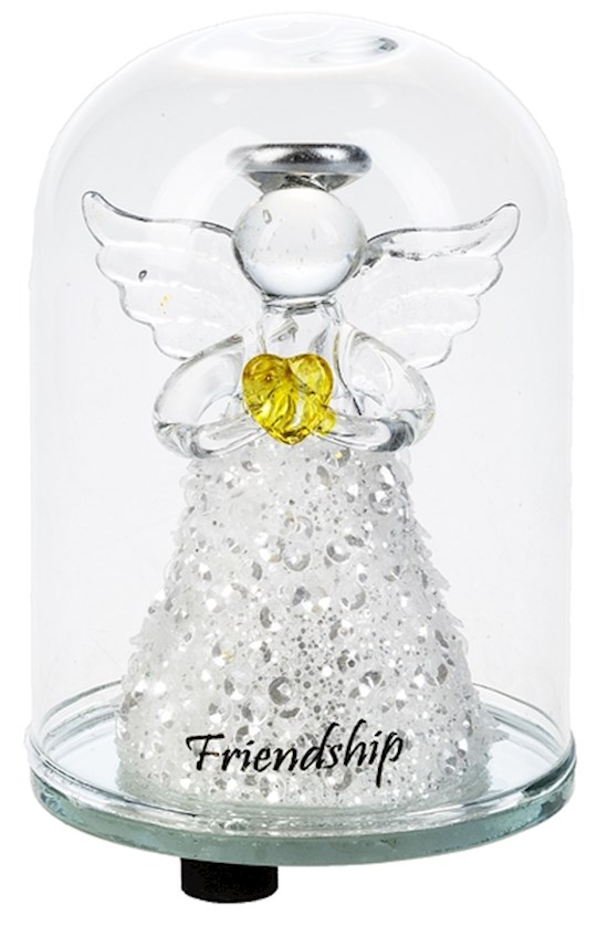 Glass Angel Light Decor-Friendship (3 3/8