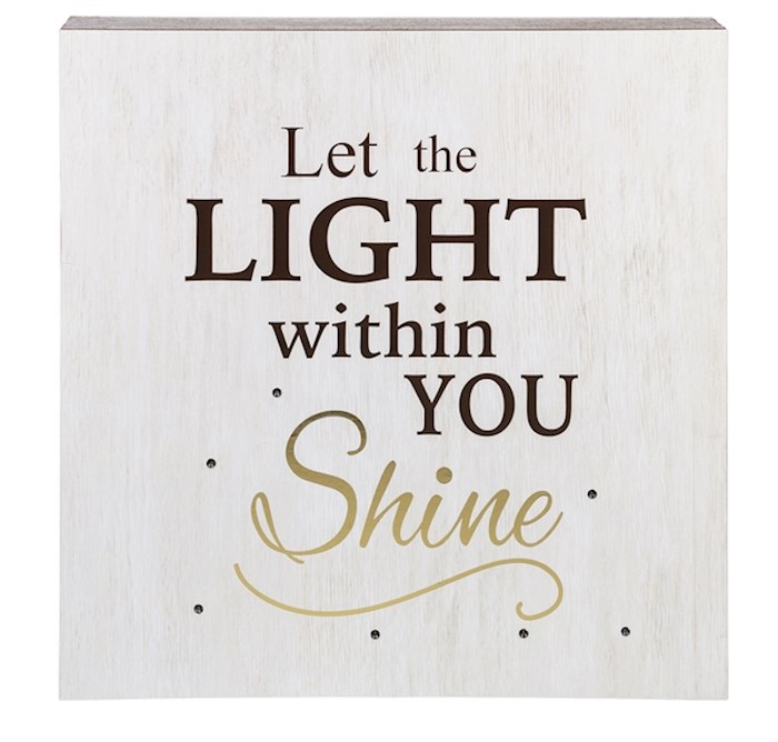 Light Up Plaque-Let The Light Within You Shine (11.75 x 11.75 x 1.5) | SHOPtheWORD