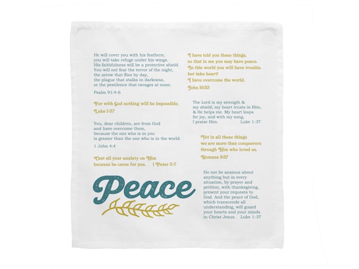 Prayers In My Pocket Cloth-Peace (8 x 8) (Pack Of 6) | SHOPtheWORD