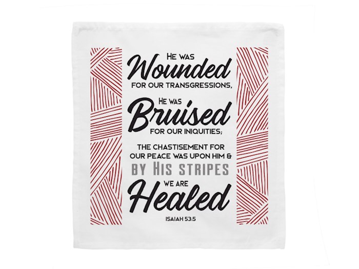 Prayers In My Pocket Cloth-By His Stripes (8 x 8) (Pack Of 6) | SHOPtheWORD
