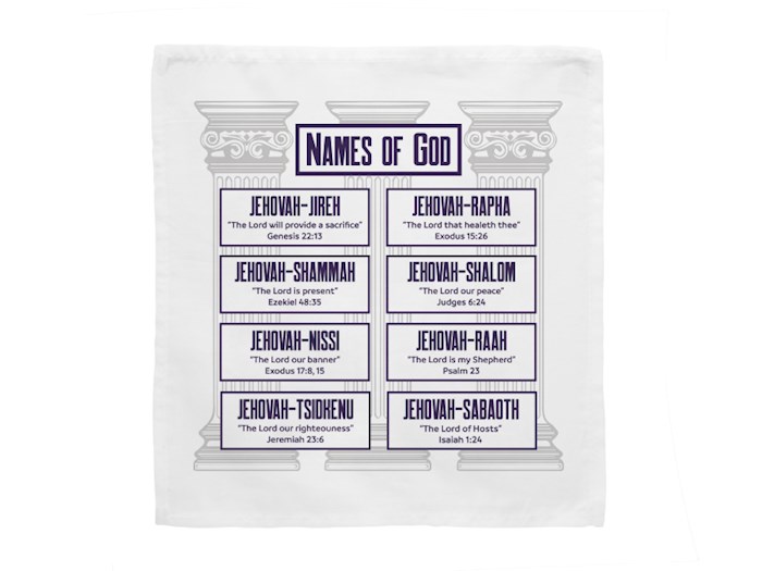 Prayers In My Pocket Cloth-Names Of God (8 x 8) (Pack Of 6) | SHOPtheWORD