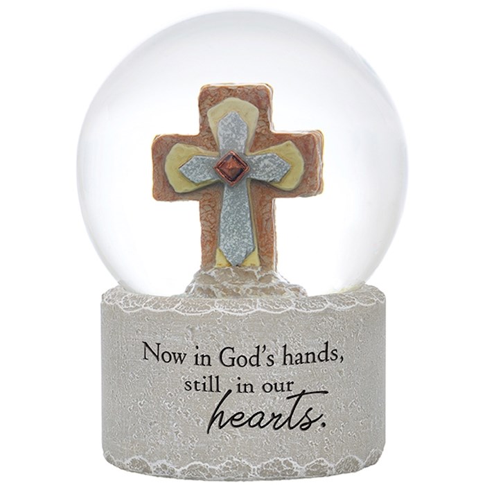 Memorial Water Globe-God's Hands | SHOPtheWORD