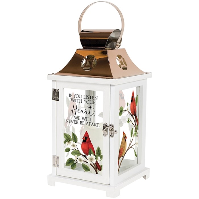 Lantern w/LED Candle & Timer-Your Heart (13.5