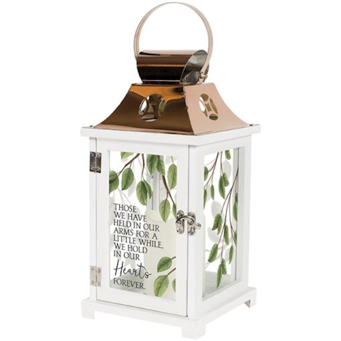 Lantern w/LED Candle & Timer-Hearts Forever (13.5