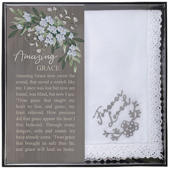 Boxed Handkerchief-Amazing Grace (11.5