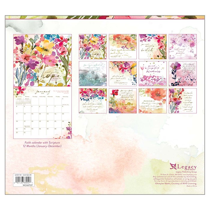 Wall Calendar-2022-Be Still w/2 Greeting Cards (13.66