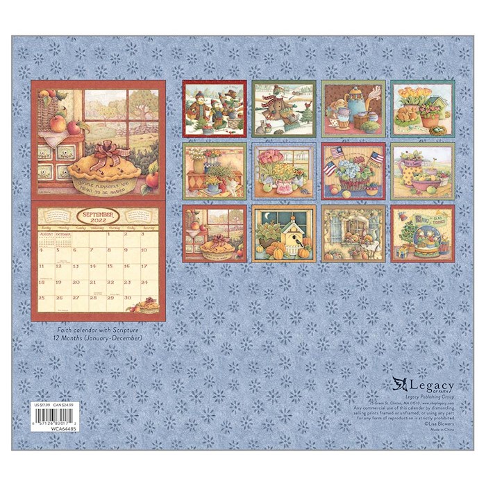 Wall Calendar-2022-Faithful Moments w/2 Greeting Cards (13.66