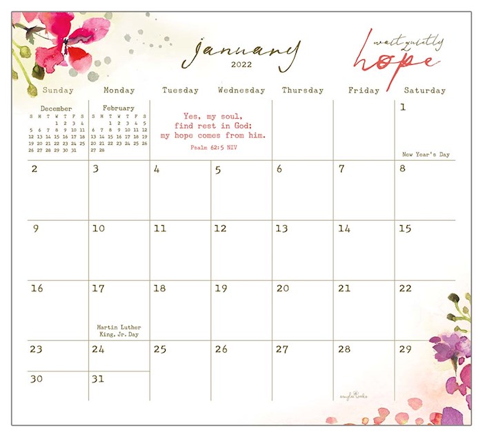 Calendar-2022-Magnetic Pad-Be Still (9.375