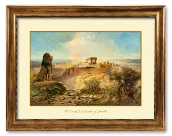 Framed Art-Jerusalem Lion Of Judah (19 X 27) (#32202) | SHOPtheWORD