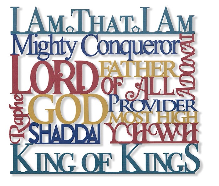 Wall Hanging-Names Of God Wall Art Laser Cut Out (10 X 11-1/2) (#21122) | SHOPtheWORD