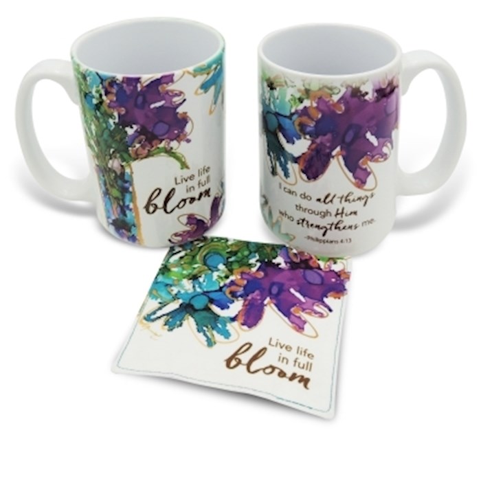 Mug w/Coaster-Lovitude-Bloom (15 Oz) | SHOPtheWORD