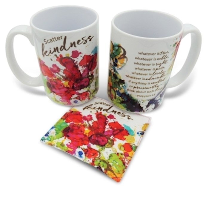 Mug w/Fabric Coaster-Lovitude-Scatter Kindness (15 Oz) | SHOPtheWORD