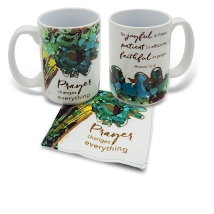 Mug w/Fabric Coaster-Lovitude-Prayer Changes Everything (15 Oz) | SHOPtheWORD
