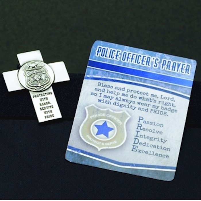 Visor Clip-Police Cross (Carded) | SHOPtheWORD