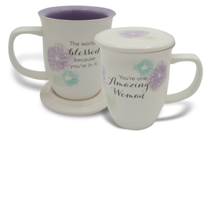 Mug w/Coaster-Amazing Woman (14 Oz) | SHOPtheWORD