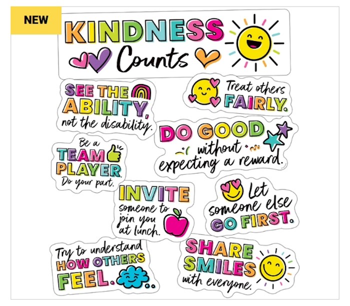 Bulletin Board Set-Kind Vibes-Kindness Counts-Mini Set (15 Pieces) | SHOPtheWORD