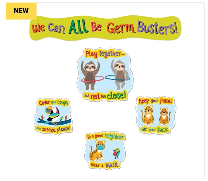 Bulletin Board Set-One World-Germ Busters (9 pcs) | SHOPtheWORD
