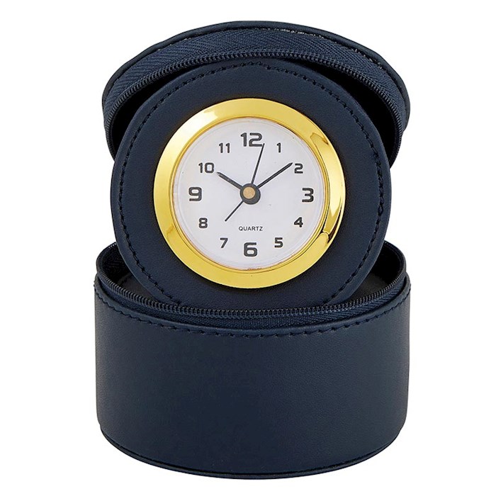 Tabletop Clock w/Alarm-Let The Adventure Begin-Navy (3.25