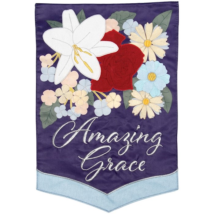 Flag-Garden-Applique-Amazing Grace (12.5