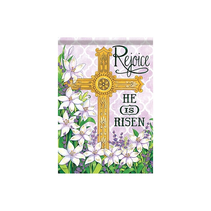 Flag-Garden-Foil Durasoft-Rejoice, He Is Risen (12.5
