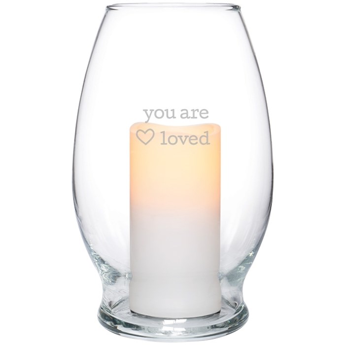 Hurricane Candle-Flameless Flicker-Loved w/Timer (7