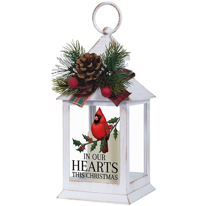 Lantern w/LED Candle & Timer-In Our Hearts (11