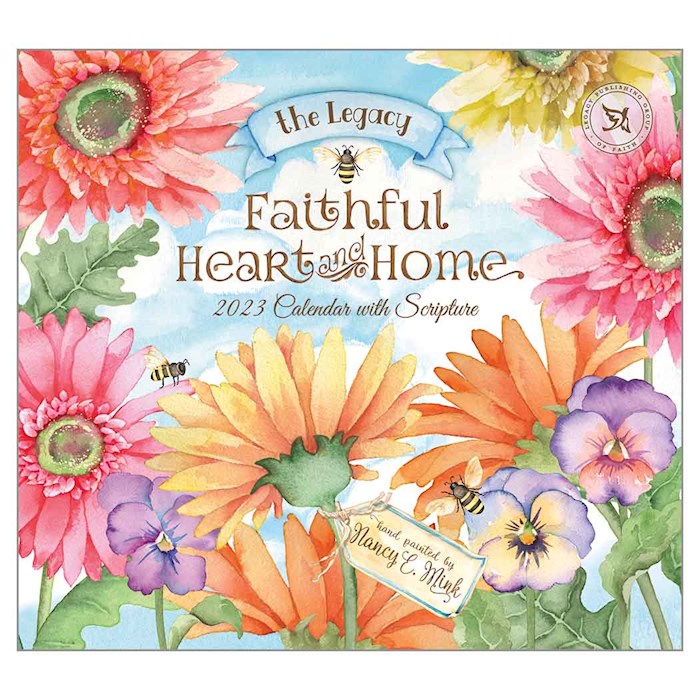 Shop the Word: Wall Calendar-2023-Faithful Heart And Home (13.66" X 12