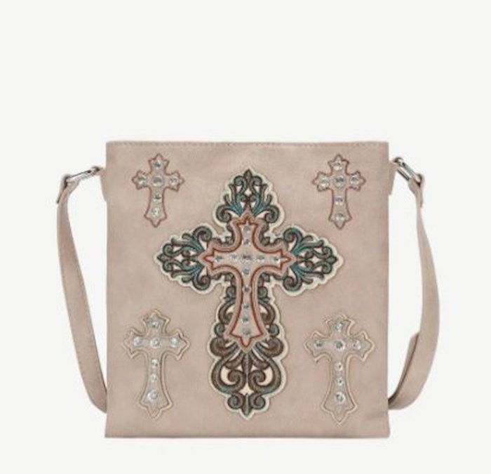 Shop the Word Crossbody BagEmbroidered Multiple CrossTan