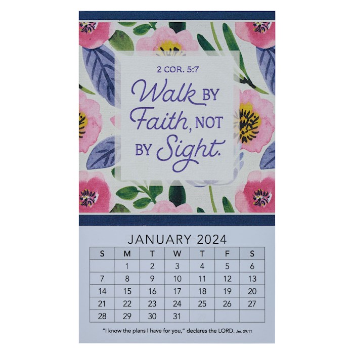 Shop the Word 2024 Mini Calendar Walk By Faith 2 Cor. 57