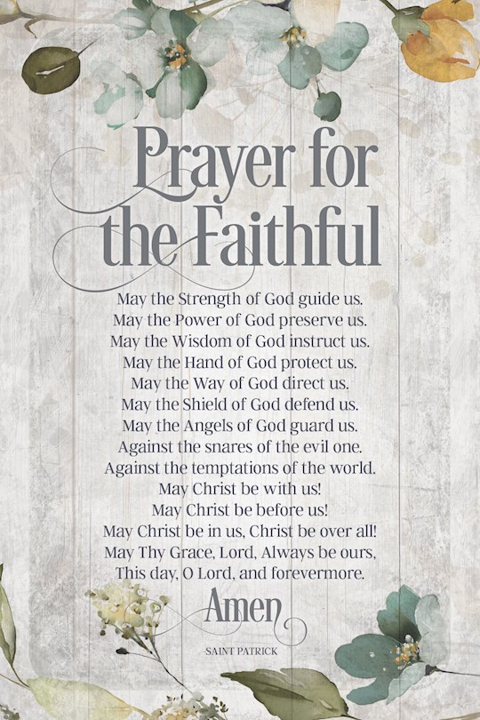 Shop the Word: Plaque-Inspirational-Prayer For The Faithful (6 x 9